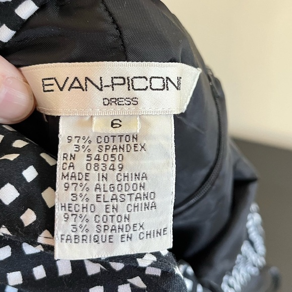 Evan Picone Diamond Polka Dot Tie Back Dress - Picture 11 of 15